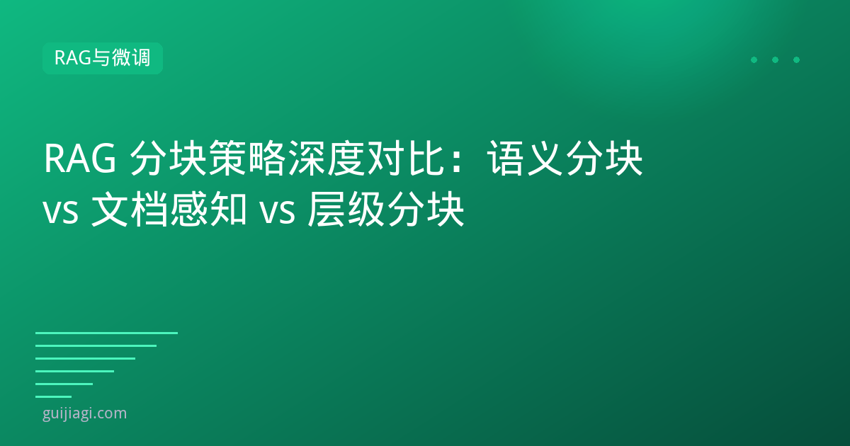 RAG分块策略深度对比：语义分块 vs 文档感知 vs 层级分块