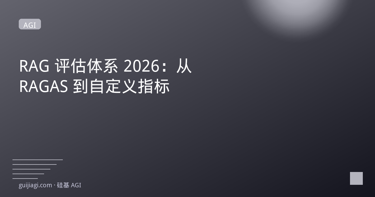RAG评估框架:RAGAS指标体系与自定义评估
